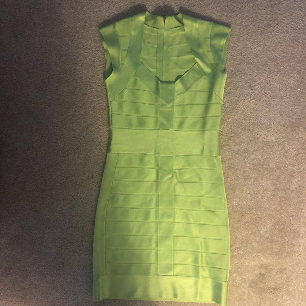 Green bandage dress